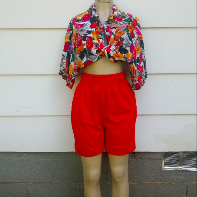 Vintage Red Shorts